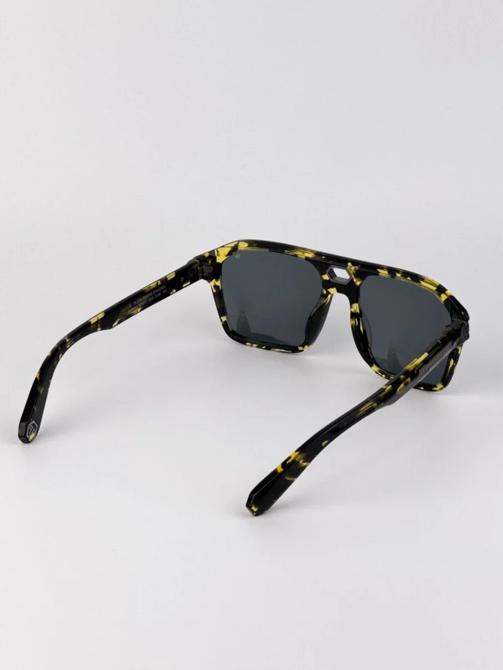 Philipp Plein Unisex Sunglasses Light Havana Grey Pilot Frames SPP072M 0709 NEW